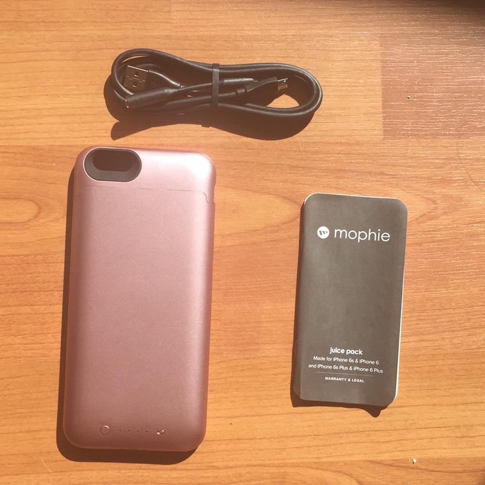 Brand new rose gold Mophie iPhone 6 Plus case.